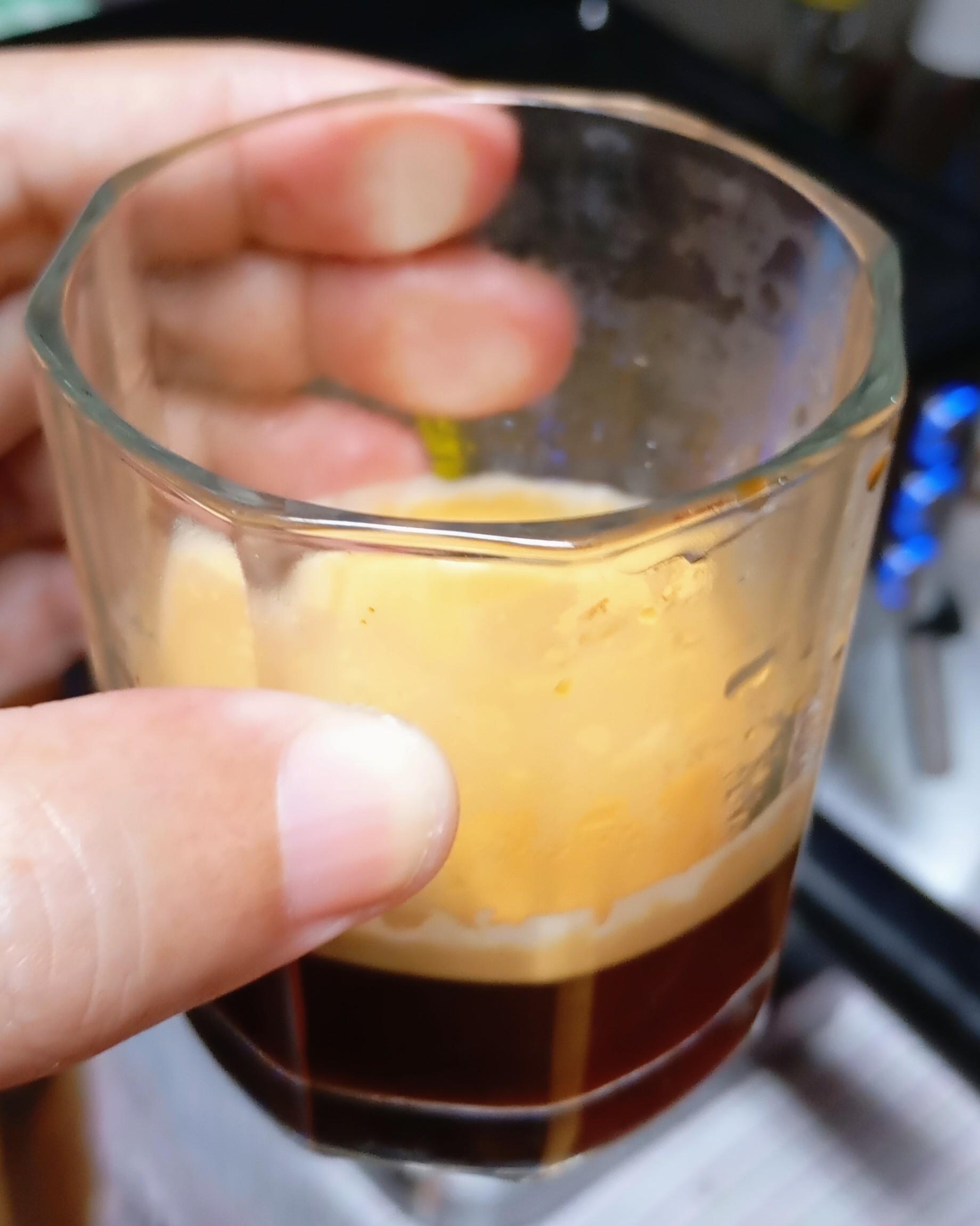 A double-shot espresso a.k.a doppio