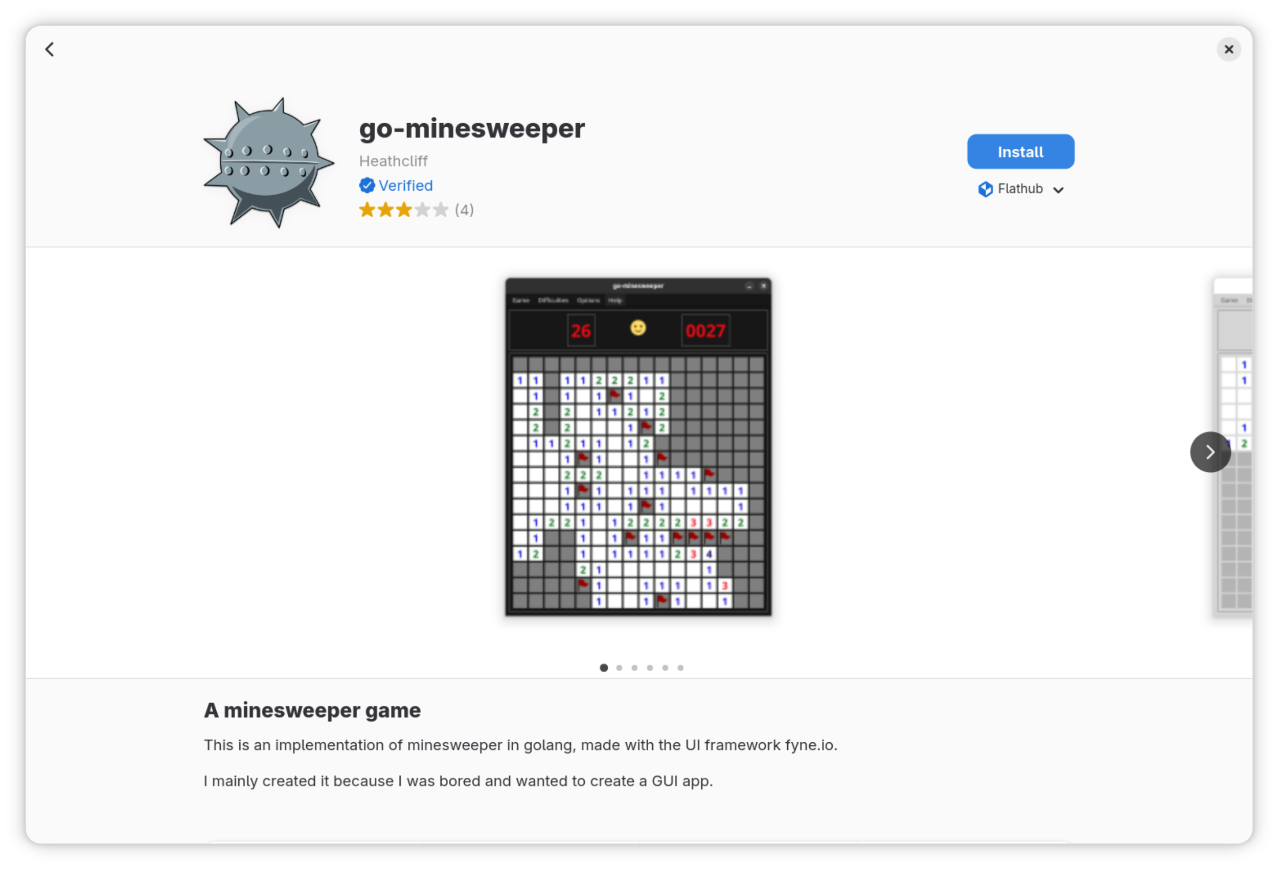 go-minesweeper on flathub